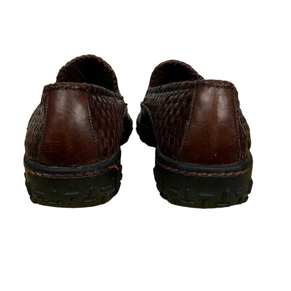 Cole Haan Brown Woven Leather Slip On Driving Loafers Size 7.5 - Picture 5 of 9